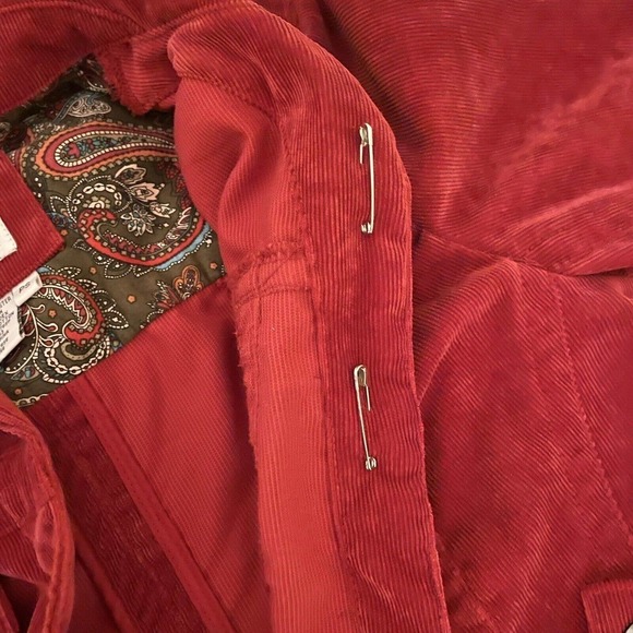 LAL Live A Little Corduroy Jacket Blazer Red Size PS Lightweight Classic… - Picture 4 of 9